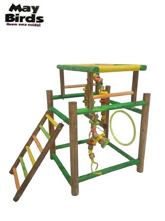 Parquinho Playground Brutus para papagaio ring neck e Calopsita