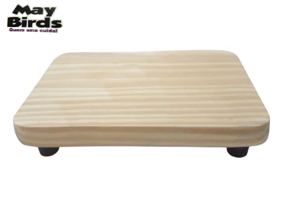 Suporte de Madeira Quadrado para Vaso