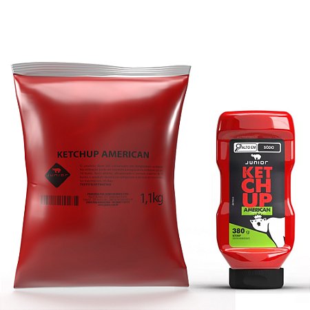 Ketchup American - Junior 380g e 1,1 Kg