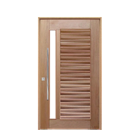 Porta Pivotante Madri Madeira Maciça Cedro Arana Batente 14cm Kit Pivô e Fechadura Rolete