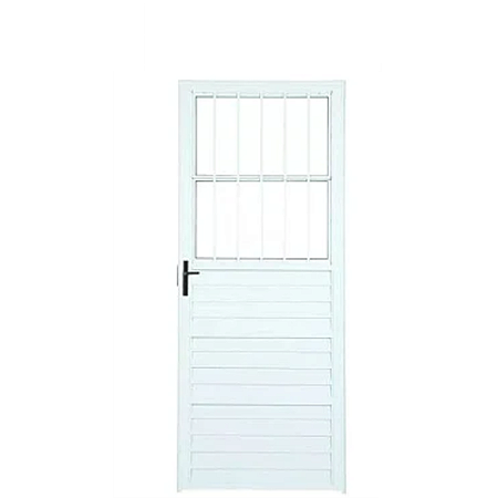 Porta Social Fortline 2,10x0,86 Alumínio Branco Atlântica
