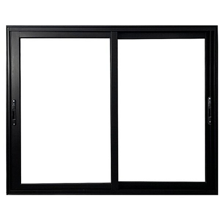 Vitro 2 Folhas sem Grade Linha Classic 25 Alumínio Preto Cmc