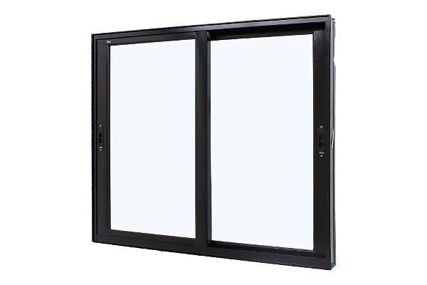 Vitro 2 Folhas Móveis sem Grade Linha Super 25 sem Grade Alumínio Preto - JAP Perfecta Max
