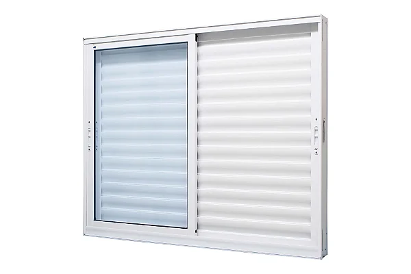 Veneziana 3 Folhas Móveis sem Grade Linha Super 25 sem Grade Alumínio Branco - JAP Perfecta Max