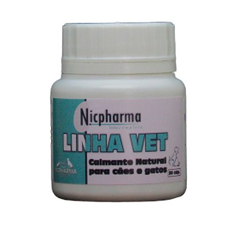 Calmante Natural para Caes e Gatos 30 cápsulas Nicpharma