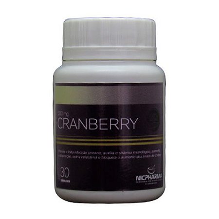 Cranberry 500mg 30 cápsulas Nicpharma