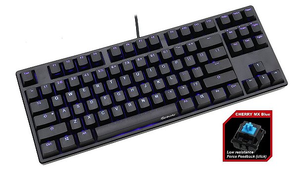 Teclado Mecânico Ducky Channel One TKL Switch Azul Iluminação Azul - Mvision