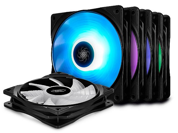 Case Fan DeepCool RF 120 (5XFAN) -  DP-FRGB-RF120-5C-M