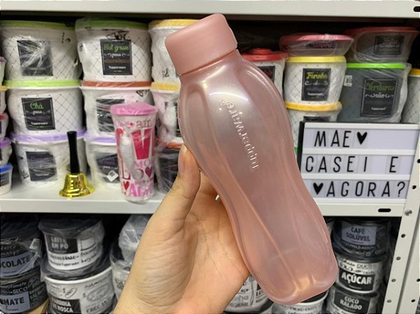Eco Tupper 500 ml Rosé Metálico Rosca