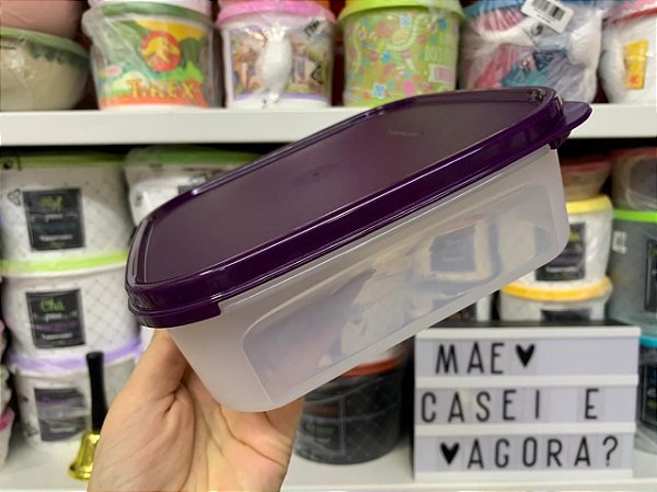 Modular Quadrado 1 1,2L Transparente Tampa Roxo