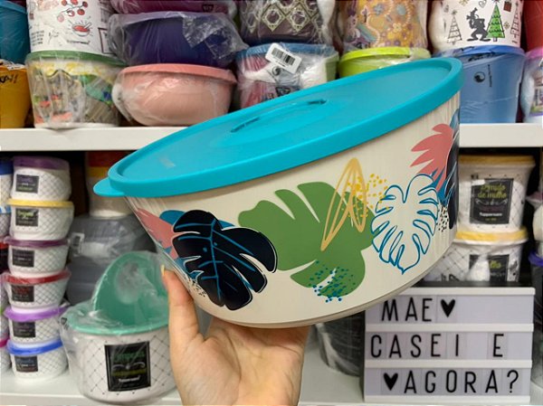 Tigela Ilúmina 4,3 Litros Folhas Tropicais