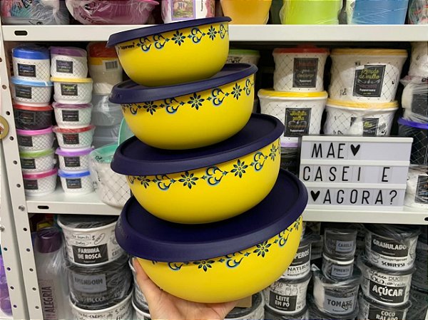 Kit 4 Peças Tigela Toque Mágico Arabesco