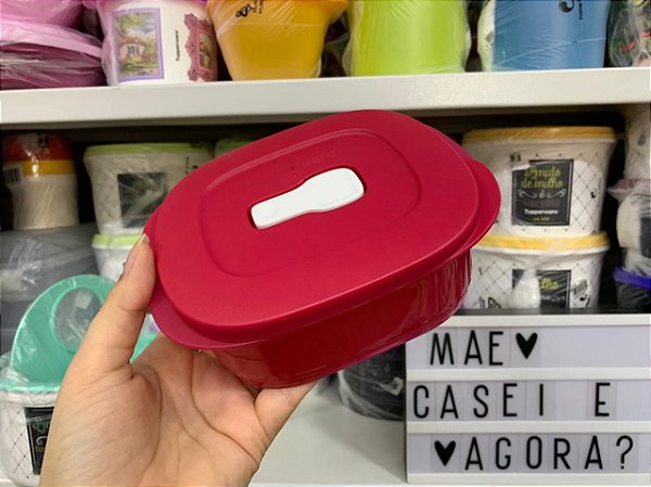 Cristalwave 500ml Empilhável Vermelho e Branco
