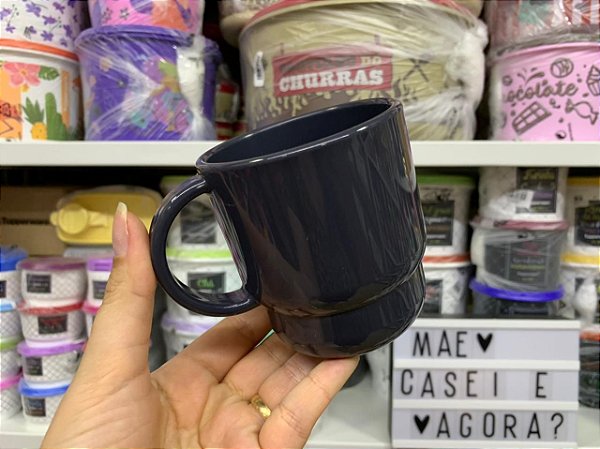 Caneca 370 ml Cinza