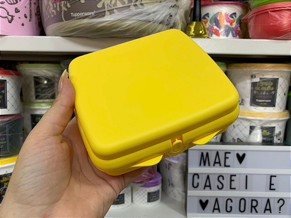 Porta Sanduíche Quadrado Amarelo