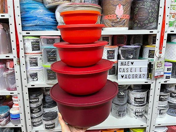 Kit 5 Peças Aloha Tons de Vermelho