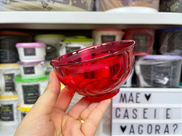 Tacinha Cristal 250 ml Vermelha