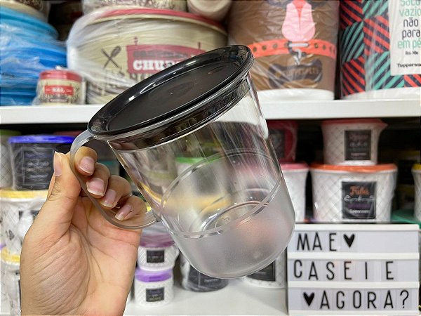 Jarra Clear 1,2 Litros Transparente e Preto