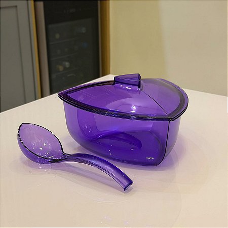 Tigela Lotus com Concha 2,2 L Roxa