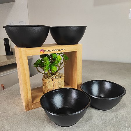 Kit 4 Unid. Tigelas Actualité Preto 400 ml