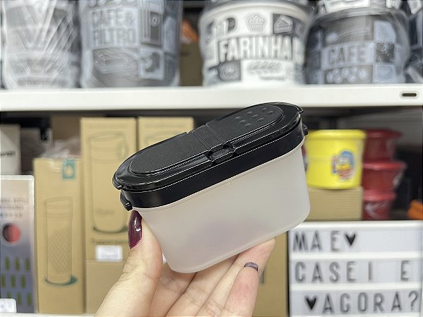 Porta Temperos Pequeno 100 ml Preto
