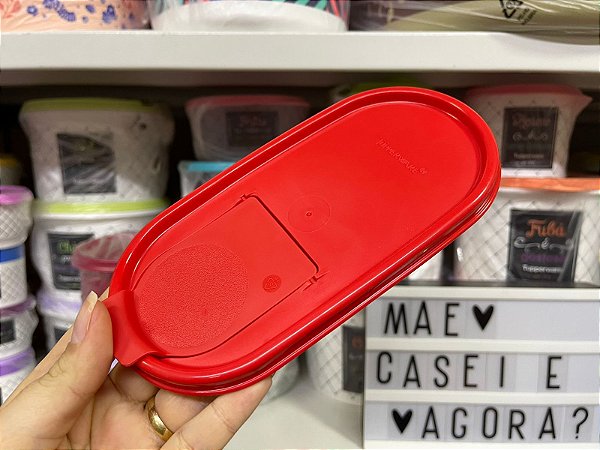 Tampa para Modular Oval Dispenser 1 ao 5 - Vermelho
