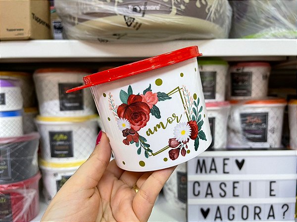 Tupper Redondinha 500 ml Amor