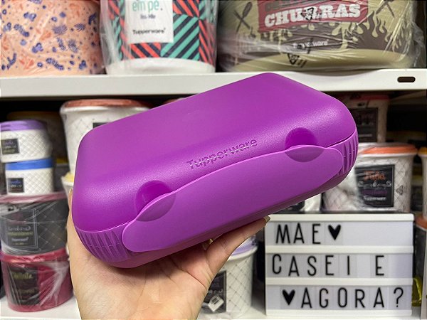 Porta Sanduiche com Divisória Roxo