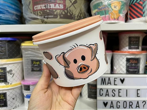 Tupper Caixa 1,1 L Porquinho - Linha Fazendinha