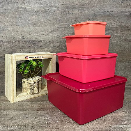 Kit 4 Peças Basic Line Tons de Vermelho