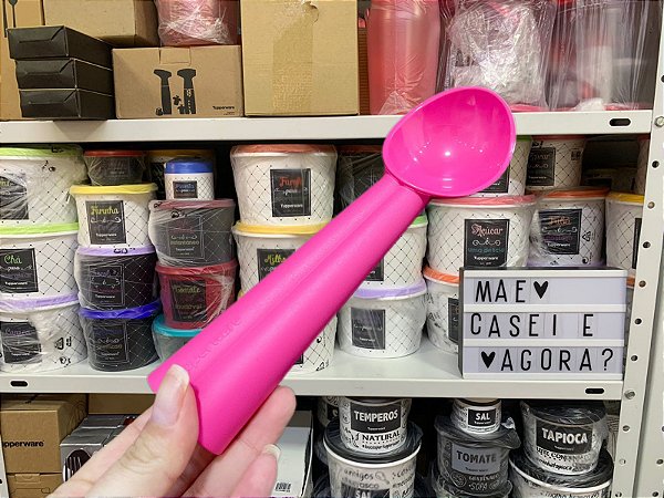 Colher de Sorvete Rosa