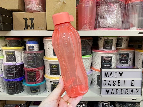 Eco Tupper 500ml Coral Escuro Rosca