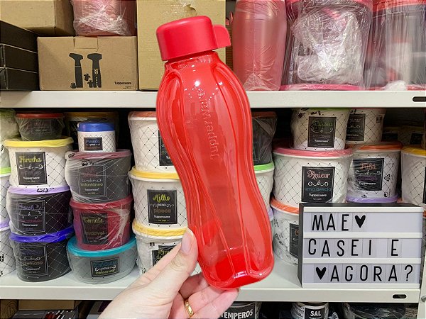 Eco Tupper 500ml Vermelha Escuro Rosca