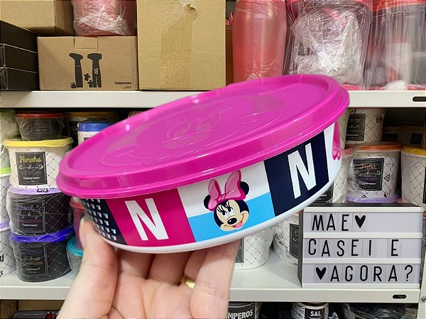 Tupper Pratinho 500ml Minnie 90 Anos