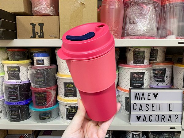 Copo para Viagem 490 ml Rosa e Coral