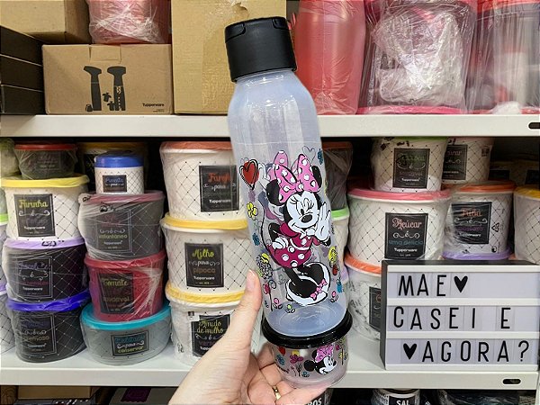 Kit 2 Peças Minnie Primavera - Potinho e Eco 750 ml