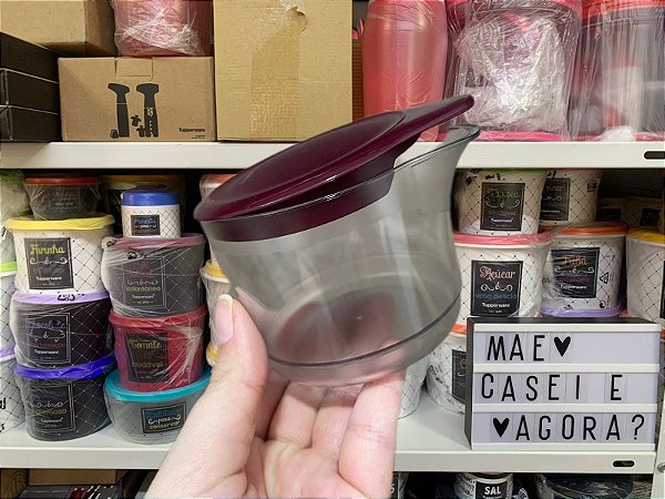 Açucareiro Clear 250 ml Tampa Marsala