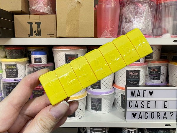 Porta Comprimidos Amarelo