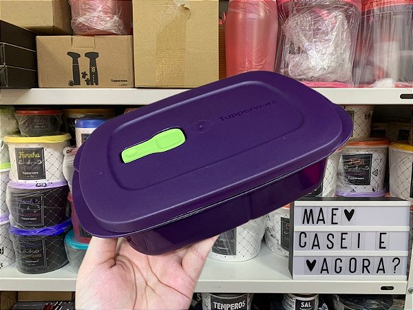 Cristalwave Retangular com Divisórias Geração II 1 L Berinjela