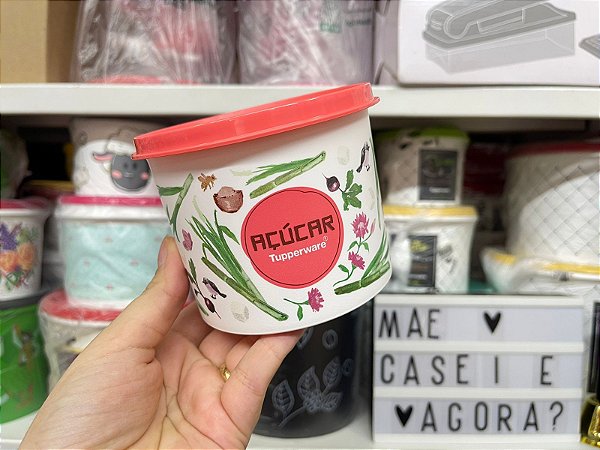 Tupper Redondinha Açúcar Floral 500 ml