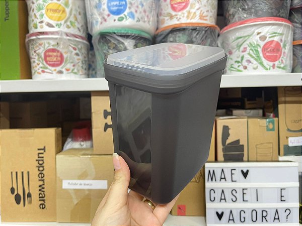 Organizador Retangular Médio 1,6 Litros Jet Black