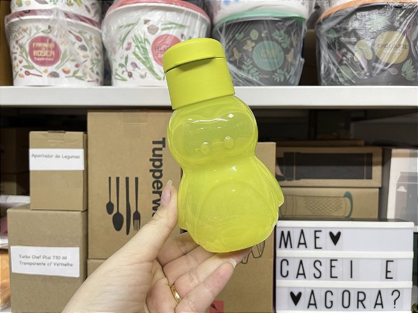 Eco Tupper Kids 350 ml Pinguim Verde Lima - Importado