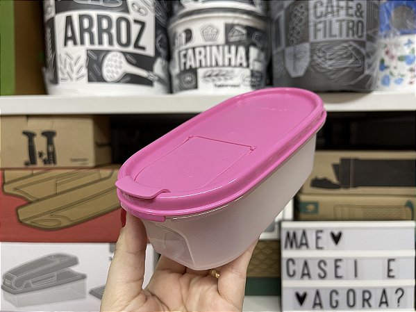 Modular Oval Dispenser 1 - 500 ml Transparente e Rosa
