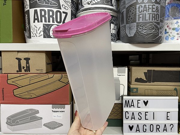 Modular Oval Dispenser 5 - 2,9L Transparente e Rosa