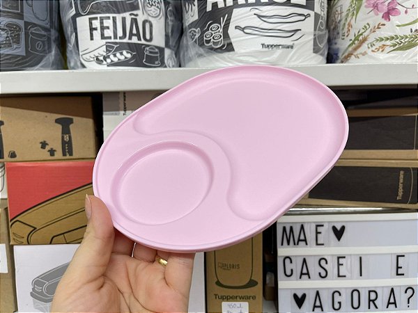 Prato com Apoio Rosa