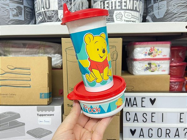 Kit Pooh Potinho 250 ml + Copinho com Bico 310 ml
