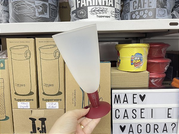 Kit 4 Taças Longas Murano 500 ml Marsala