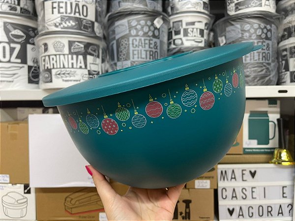 Tigela Murano 7,5 Litros Bolas de Natal