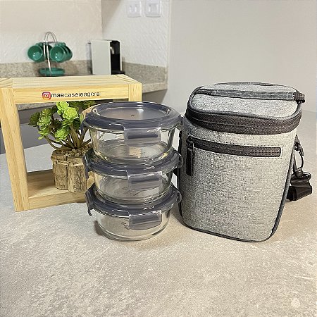 Kit Lancheira ClearStack Glass