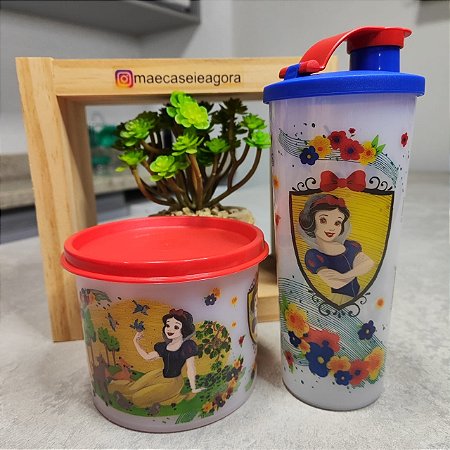 Kit 2 Peças Branca de Neve - Copo e Redondinha
